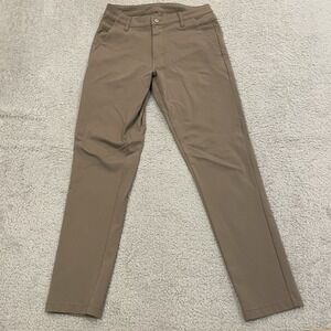 BYLT Everyday 2.0 Slim Fit Pant Mens 31 Brown Taupe Performance Stretch Chino